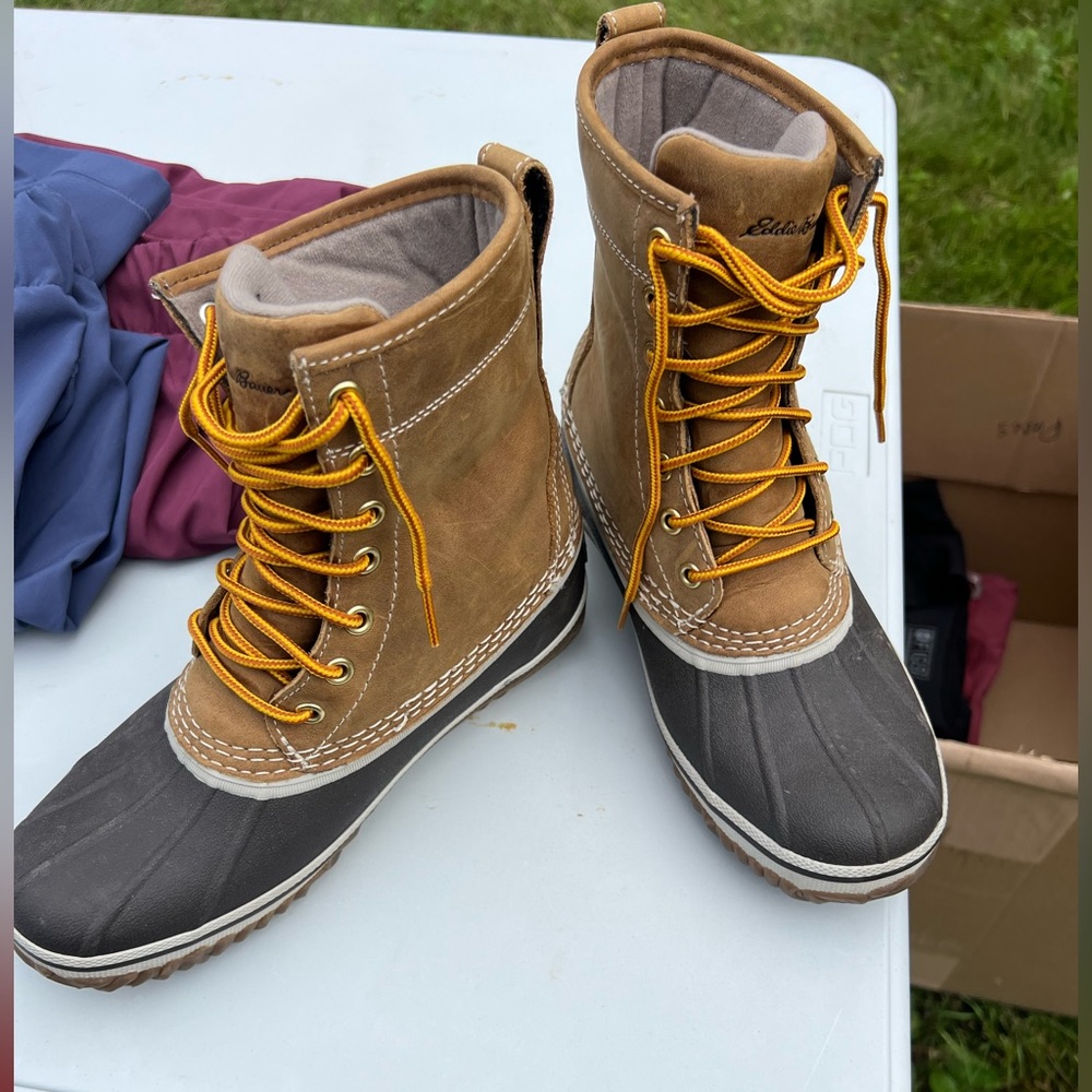 Women’s Brown and Black Duck Boots